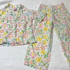Target Floral Kids Pajama Set - Pink, Yellow, Green